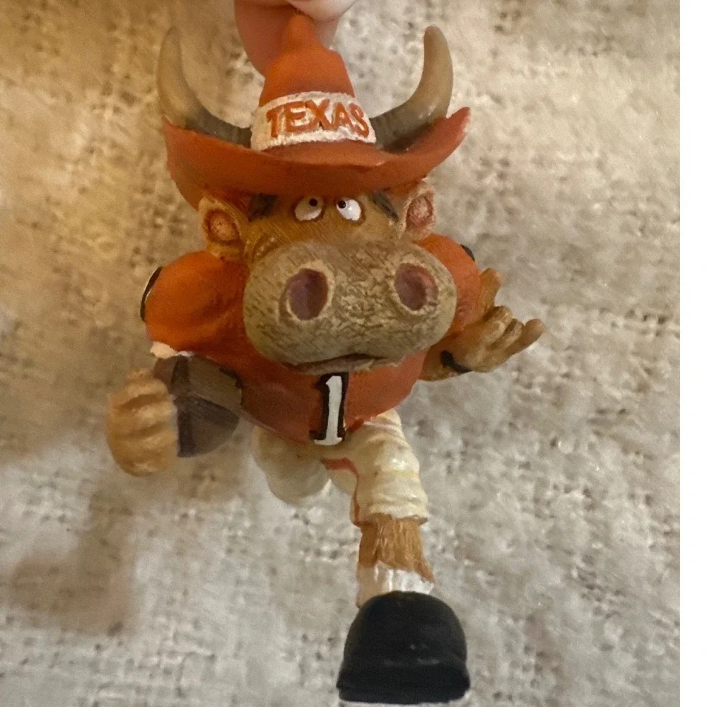 Texas Football Jersey Mascot Longhorn Bevo Bull Christmas‎ Ornament Orange White